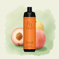 RandM Fumot Shisha 10000 Puffs Праскова Лед с 0,5% никотин и 850 mAh батерия