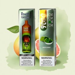 RandM Fumot Tornado 9000 Puffs Кисела бонбона | 18 мл | 850 mAh | Мрежова намотка