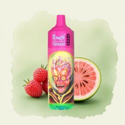 RandM Fumot Tornado 9000 Puffs Малина Диня 850 mAh 18 мл Мрежова Намотка