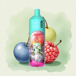 RandM Fumot Tornado 9000 Puffs Синьо Кисъл Малинов с 850 mAh и Mesh Coil