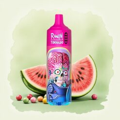 RandM Fumot Tornado 9000 Puffs Диня Skittles с 18 мл е-течност и 850 mAh батерия